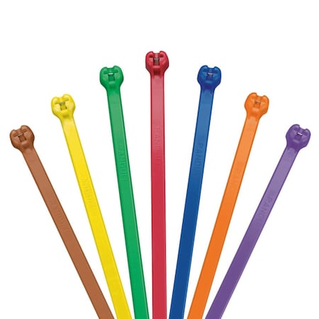 Panduit Cable Tie, 15-1/2 in L, 4 in Max Bundle Dia., Blue, Nylon 6/6, 50 lb Strength, 1000 PK BT4S-M6